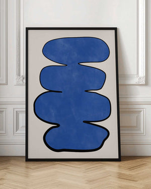 Tablou înramat „Blue Enigma Shape” de Elena Ristova