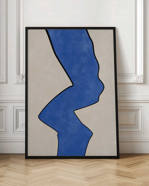 Tablou înramat „Bold Blue Contour” de Elena Ristova