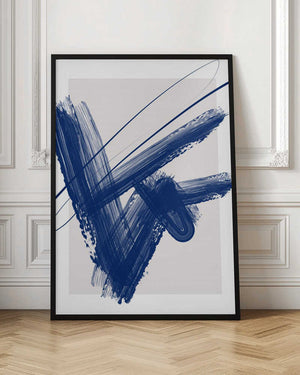 Tablou înramat „ Bold Blue Brushstrokes” de Elena Ristova