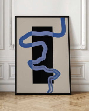 Tablou înramat „Blue Pathway Flow” de Elena Ristova