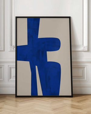 Tablou înramat „Blue Harmony Shape” de Elena Ristova
