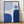 Tablou înramat „Blue Geometric Flow” de Elena Ristova