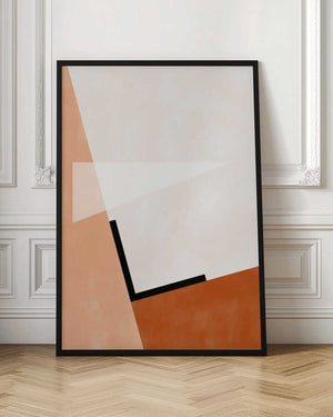 Tablou înramat „Abstract Geometric Art With Muted Tones” de Elena Ristova
