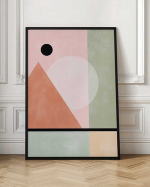 Tablou înramat „Geometric Shapes In Pastel Tones” de Elena Ristova