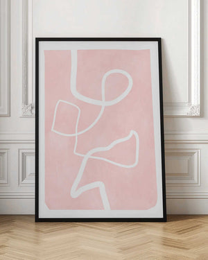 Tablou înramat „Blush Flow Lines” de Elena Ristova