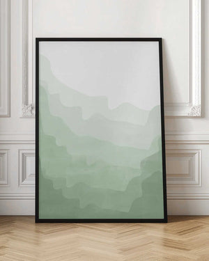 Tablou înramat „Emerald Wave Scape” de Elena Ristova