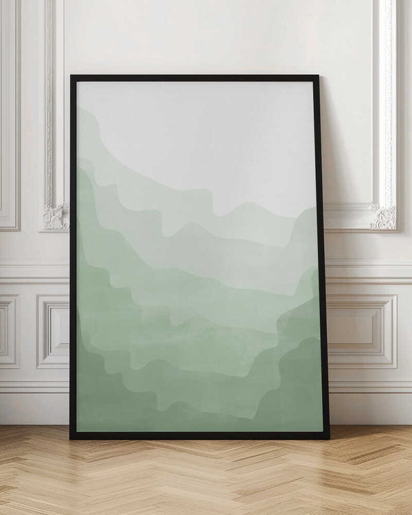 Tablou înramat „Emerald Wave Scape” de Elena Ristova