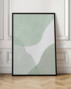 Tablou înramat „Soft Green Waves” de Elena Ristova