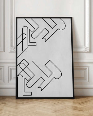 Tablou înramat „Geometric Echoes” de Elena Ristova