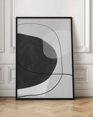 Tablou înramat „Monochrome Flow” de Elena Ristova