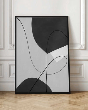 Tablou înramat „Monochrome Flow” de Elena Ristova