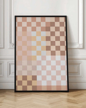 Tablou înramat „Checkerboard Harmony” de Elena Ristova