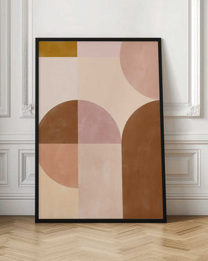 Tablou înramat „Earthy Geometrics” de Elena Ristova