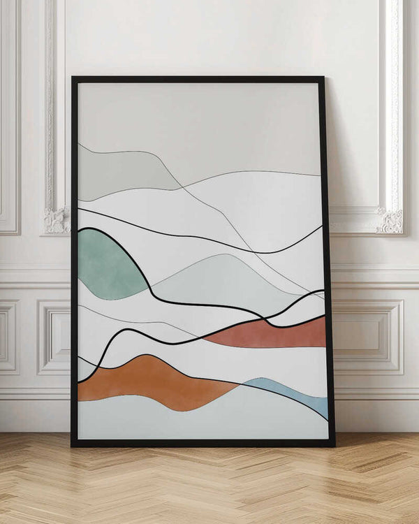 Tablou înramat „Flowing Horizons” de Elena Ristova