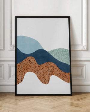 Tablou înramat „Textured Horizons” de Elena Ristova