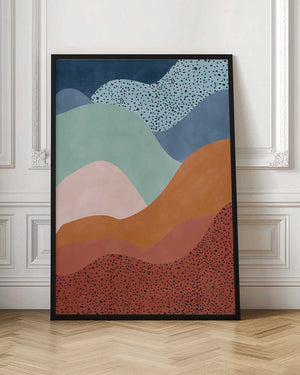 Tablou înramat „Colorful Wave Scape” de Elena Ristova