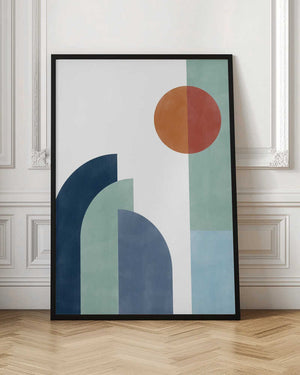 Tablou înramat „Geometric Shapes With A Minimalist Design” de Elena Ristova