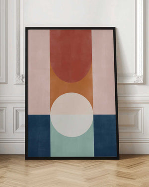 Tablou înramat „Abstract Design With Geometric Shapes” de Elena Ristova