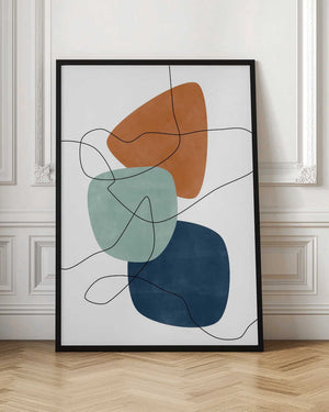 Tablou înramat „Shapes and Lines” de Elena Ristova