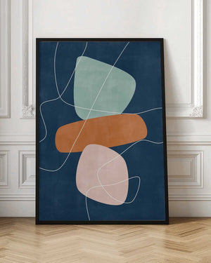 Tablou înramat „Floating Shapes” de Elena Ristova
