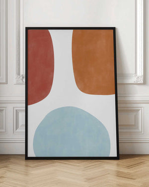 Tablou înramat „Colorful Three Organic Shapes” de Elena Ristova