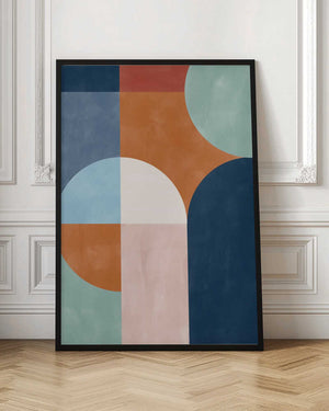 Tablou înramat „Geometric Shapes And Bold Colors” de Elena Ristova