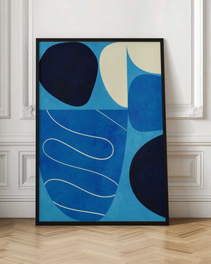 Tablou înramat „Shapes Play3 1blue” de Ana Rut Bre