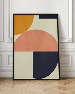 Tablou înramat „Rainbow Plus Shapes  Blue Mustard2” de Ana Rut Bre
