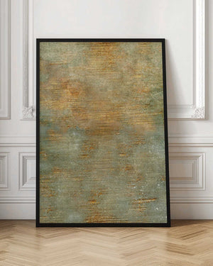 Tablou înramat „Abstract Green Gold Art” de Bilge Paksoylu