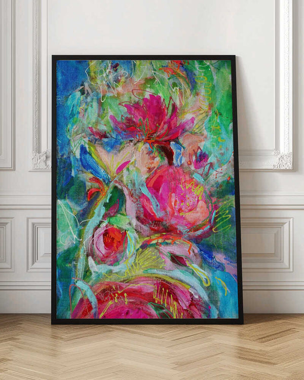 Tablou înramat „Vibrant Petal Symphony” de Dorothy Fagan