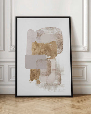 Tablou înramat „Neutral Gold 2” de Sally Ann Moss