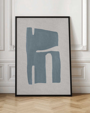 Tablou înramat „Mid Century Blue II” de Orara Studio