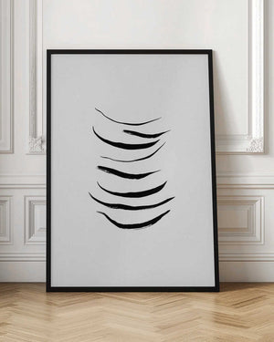 Tablou înramat „Minimalist Black Painting” de Orara Studio