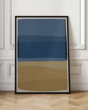 Tablou înramat „Modern Blue and Brown” de Orara Studio