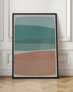 Tablou înramat „Modern Turquoise and Pink” de Orara Studio
