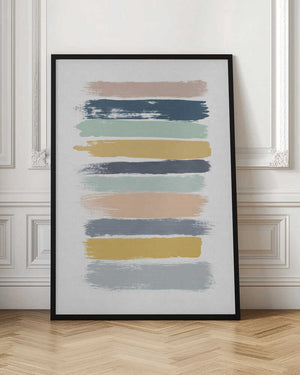 Tablou înramat „Pastel Stripes” de Orara Studio