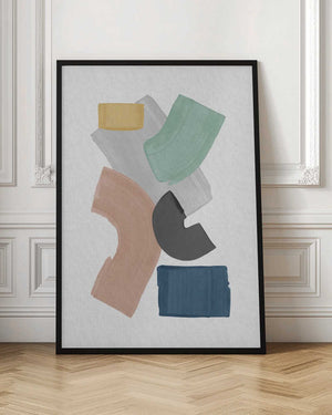 Tablou înramat „Pastel Paint Blocks” de Orara Studio