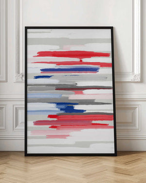 Tablou înramat „BILLS RED WHITE AND BLUES” de Fun Qui