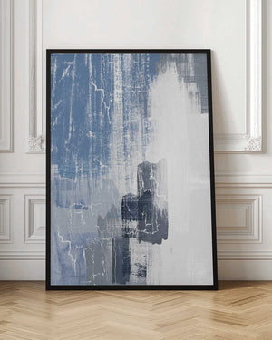 Tablou înramat „Blue Canvas 1” de Sally Ann Moss