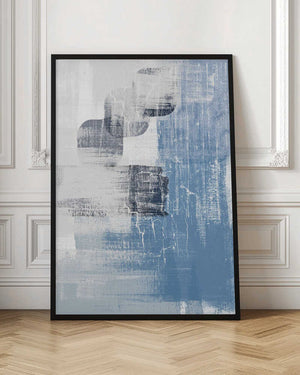 Tablou înramat „Blue Canvas 3” de Sally Ann Moss