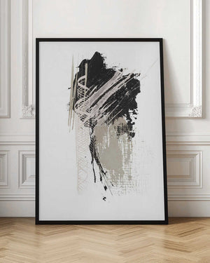 Tablou înramat „Black N Silver 2” de Sally Ann Moss
