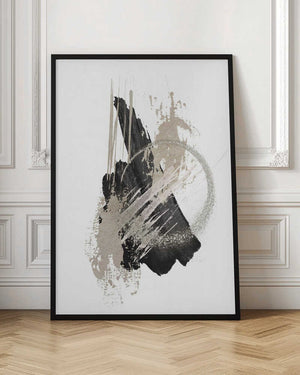 Tablou înramat „Black N Silver 1” de Sally Ann Moss