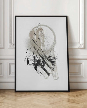 Tablou înramat „Black N Silver 3” de Sally Ann Moss