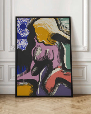 Tablou înramat „Sitting Muse Abstract” de Little Dean