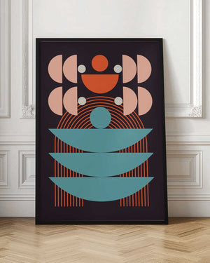 Tablou înramat „Mid Century Geometrical Balance” de Little Dean