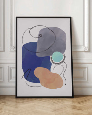 Tablou înramat „Watercolor Organic Shapes 5” de Little Dean