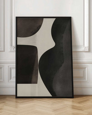 Tablou înramat „Black Abstract Collage” de Little Dean