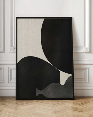 Tablou înramat „Black Abstract With Texture” de Little Dean