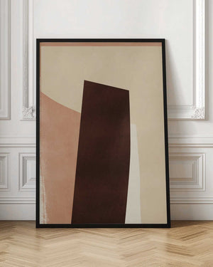 Tablou înramat „Geometric Shapes in Earthy Tones” de Little Dean