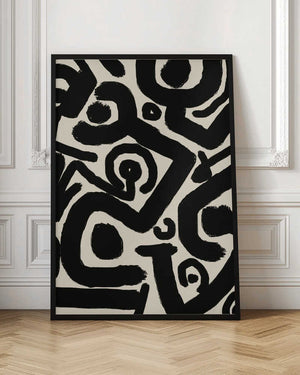 Tablou înramat „Dynamic Pattern of Bold Swirls” de Little Dean
